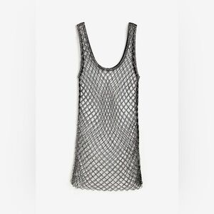 H&M black sparkly mesh cover-up dress - size Large (L) NWOT